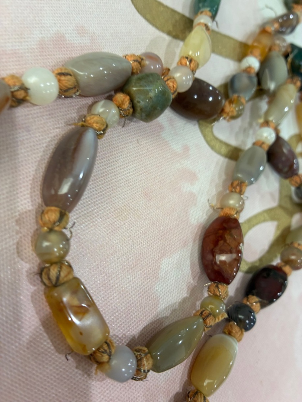 Boho Multi-Color Agate Bead Necklace - Unbranded View 4